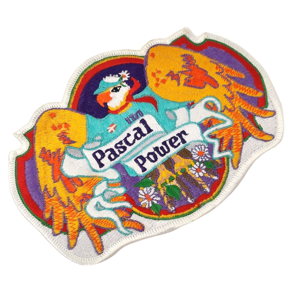 Pascal Power Sew-On Patch 4x6 Eagle Flowers Colorful Backpack Denim Jacket Jeans